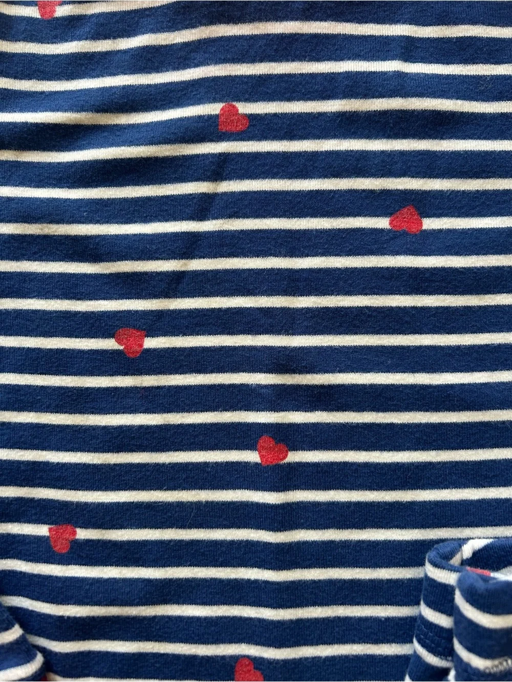 Mini Boden Girls Striped Heart Pajama Set Size 5 EUC